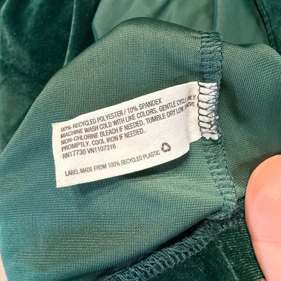 Hatch Green Velvet Maternity Dress XXL bella fairy witchy boho holiday pregnant - Picture 6 of 9